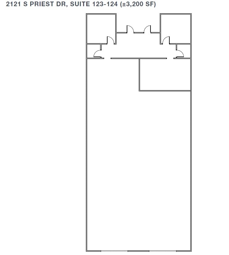 2121 S Priest Dr, Tempe, AZ à louer Plan d’étage– Image 1 sur 1