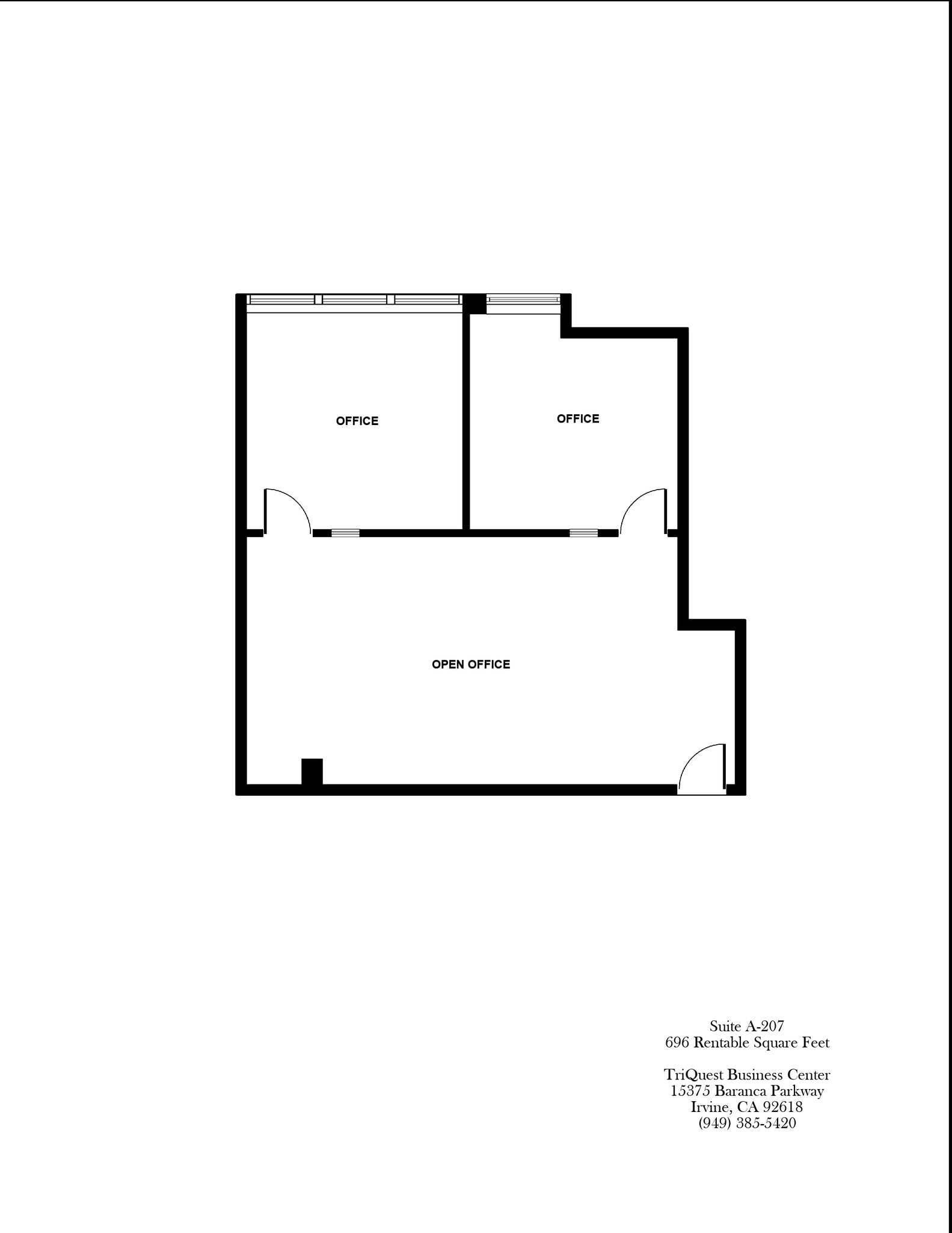 15375 Barranca Pky, Irvine, CA à louer Plan d’étage– Image 1 sur 1
