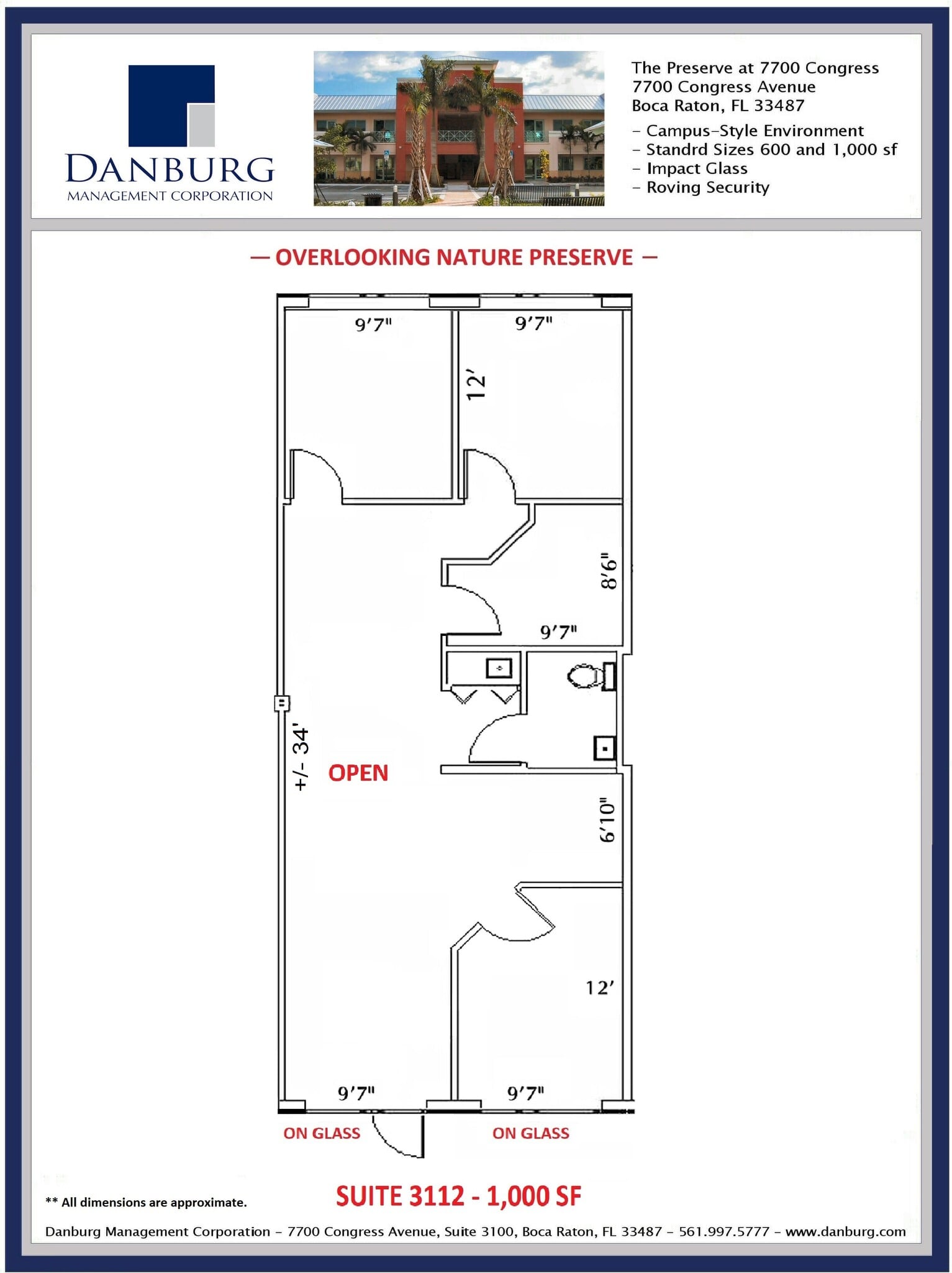 7700 Congress Ave, Boca Raton, FL à louer Plan d’étage– Image 1 sur 1