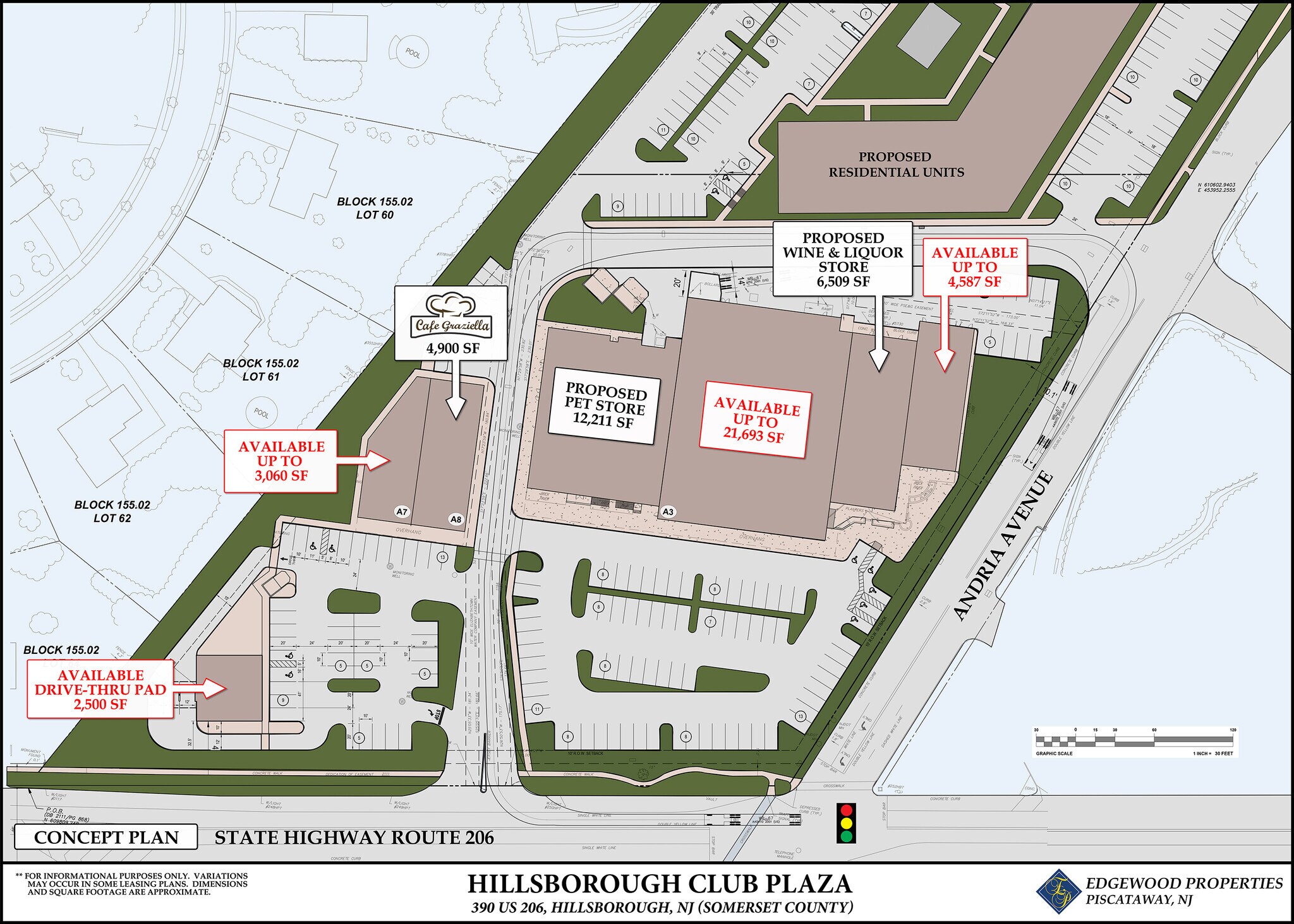 390 Route 206, Hillsborough, NJ à louer Plan de site– Image 1 sur 1