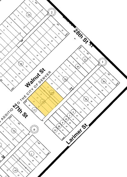 2718 Walnut St, Denver, CO à vendre - Plan cadastral – Image 2 sur 8