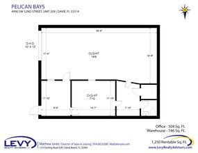 4990 SW 52nd St, Fort Lauderdale, FL à louer Plan d’étage– Image 2 sur 2
