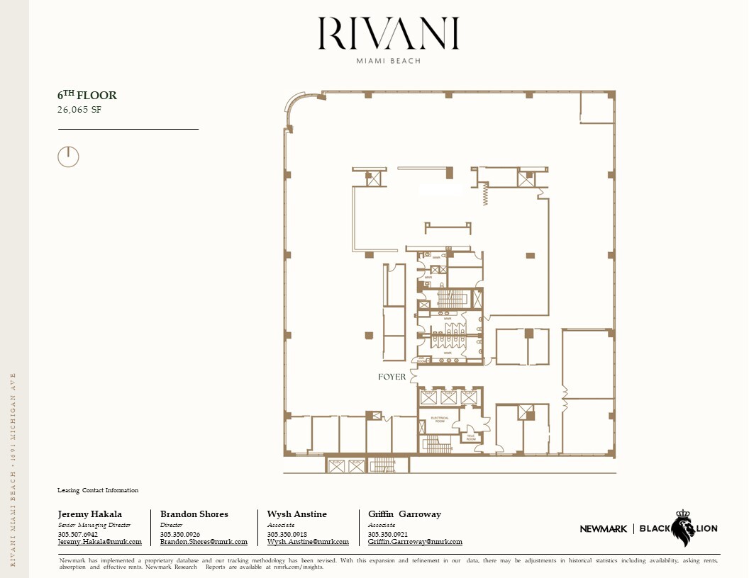 1691 Michigan Ave, Miami Beach, FL à louer Plan d’étage– Image 1 sur 1