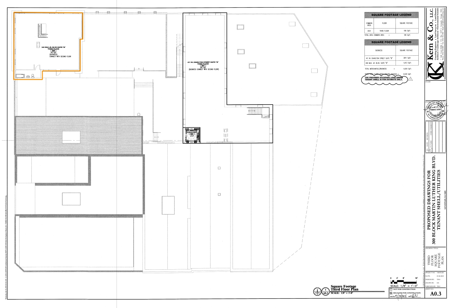 340-352 Martin Luther King Jr Blvd, Savannah, GA à louer Plan d’étage– Image 1 sur 2