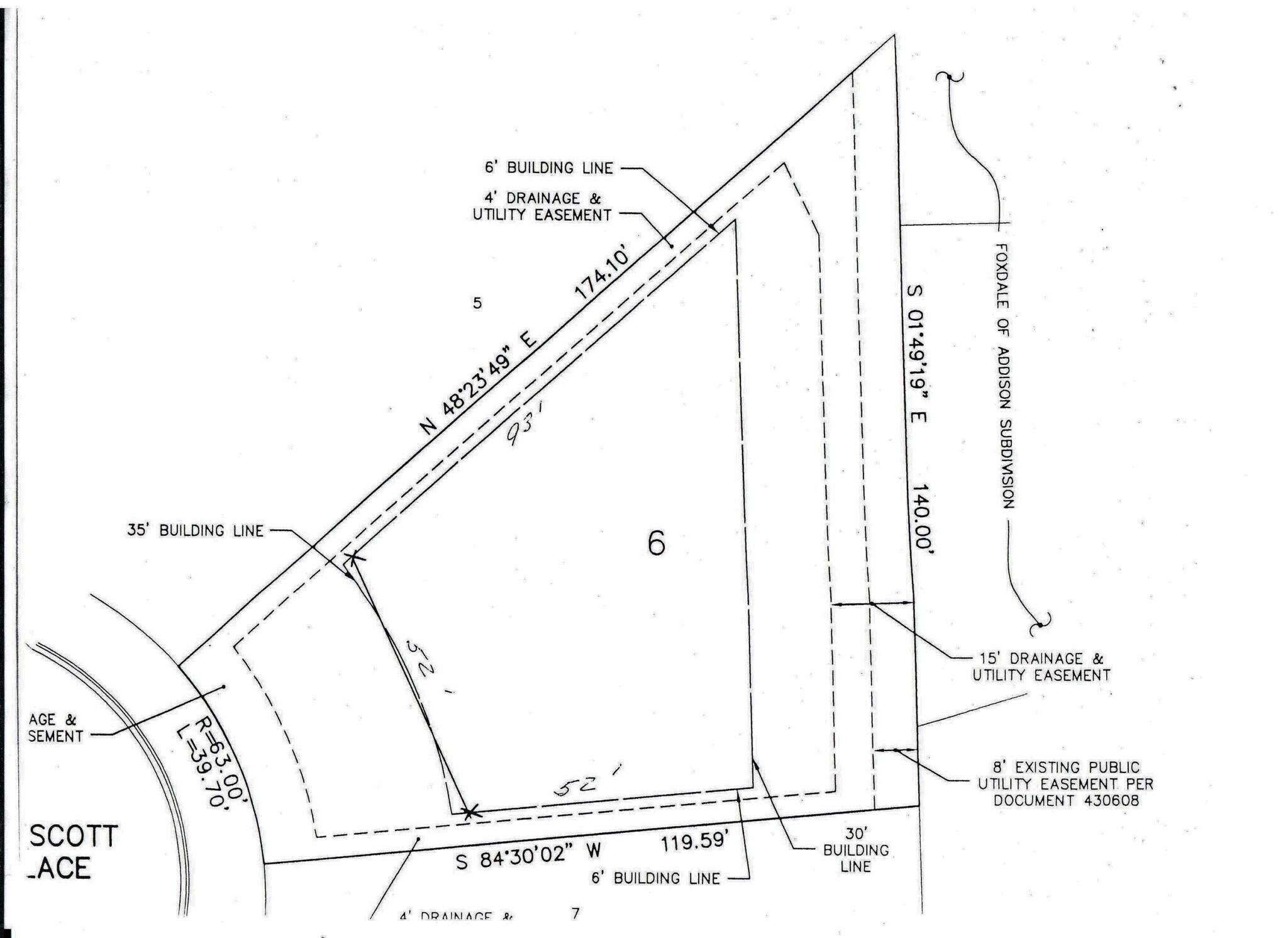 1660 Prescott Pl, Addison, IL à vendre Plan cadastral– Image 1 sur 2