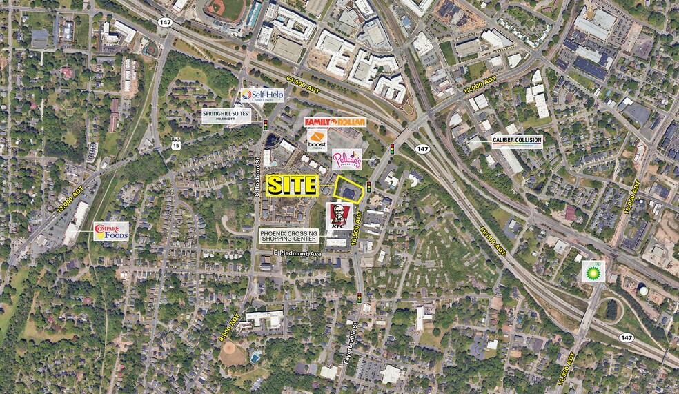 710 Fayetteville St, Durham, NC à louer - Aérien – Image 2 sur 7