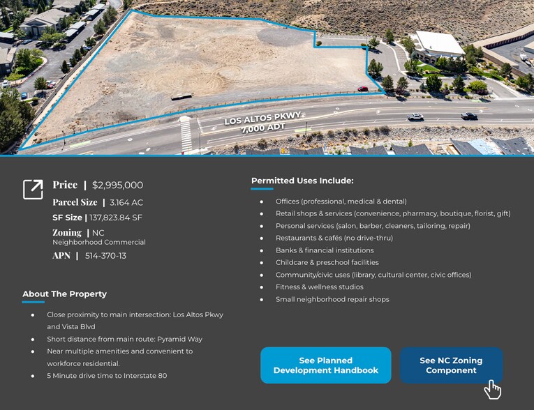 Los Altos Parkway - Land, Sparks, NV à vendre - Photo de l’immeuble – Image 2 sur 10