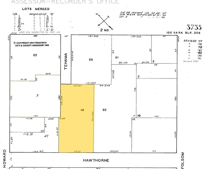 55 Hawthorne St, San Francisco, CA à louer - Plan cadastral – Image 2 sur 13