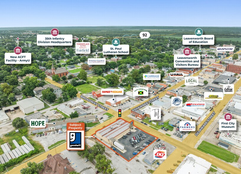 104 S Broadway St, Leavenworth, KS à vendre - Aérien – Image 3 sur 3