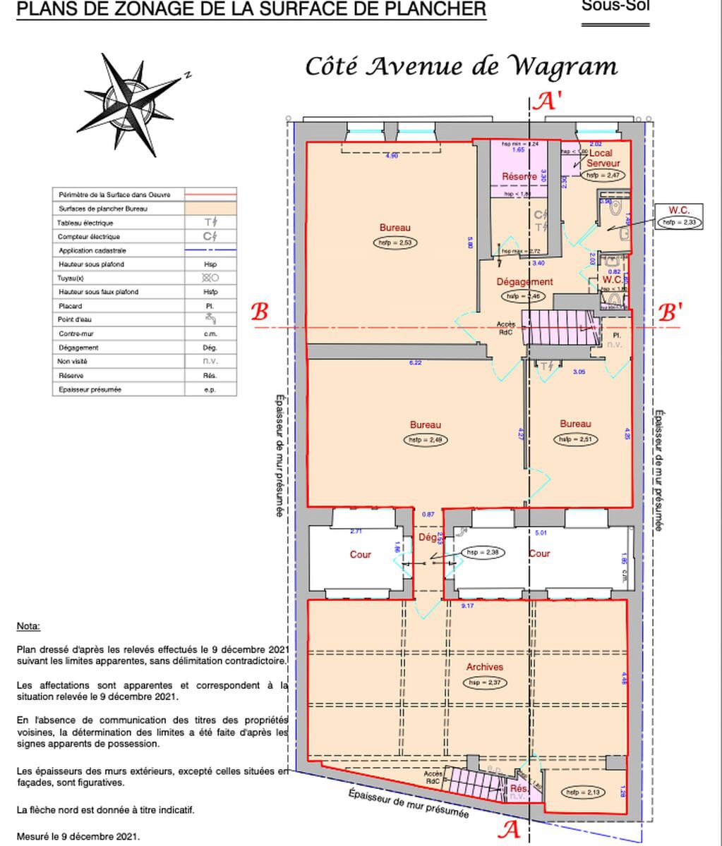 Bureau dans Paris à vendre Plan d’étage– Image 1 sur 1
