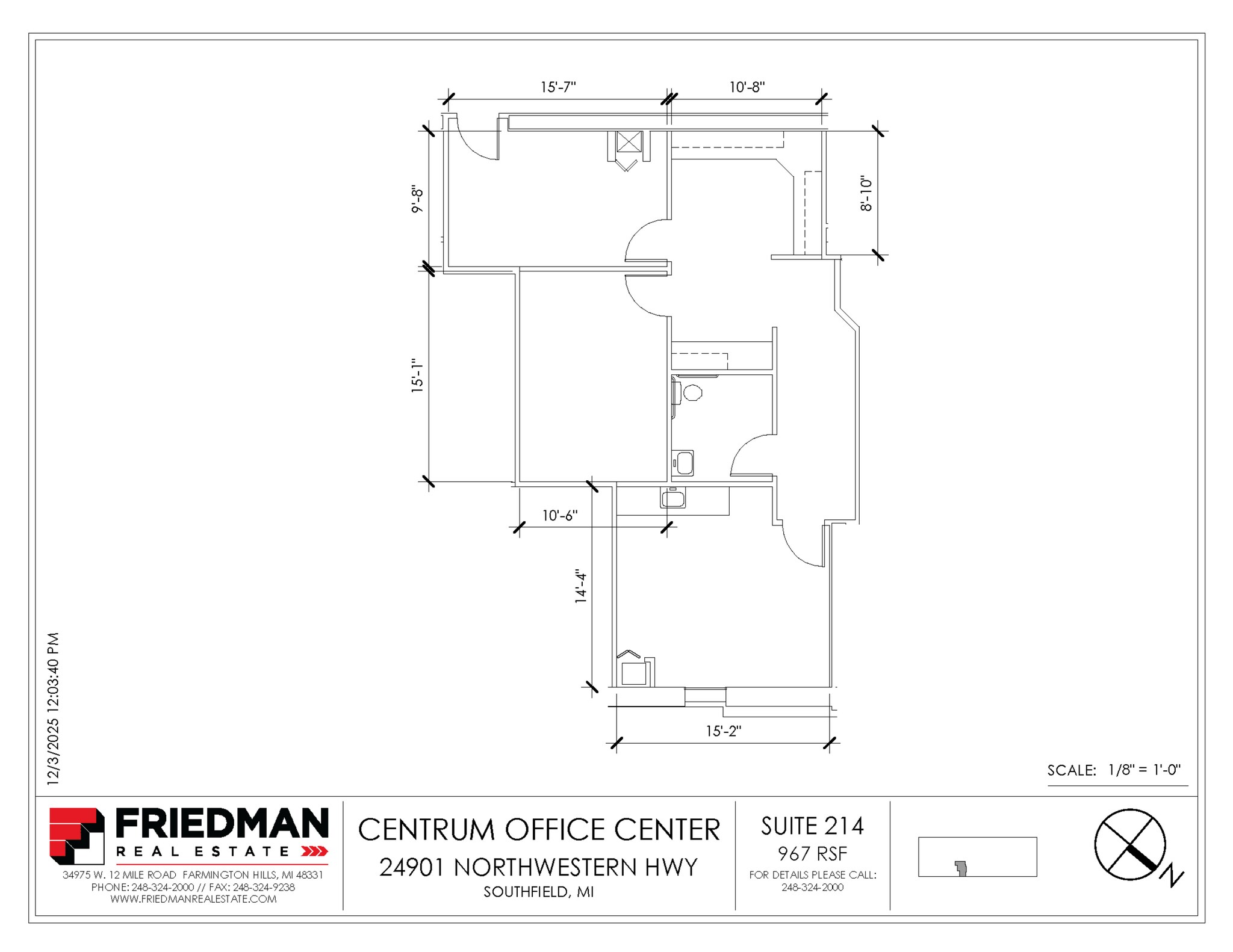 24901 Northwestern Hwy, Southfield, MI à louer Plan d’étage– Image 1 sur 1