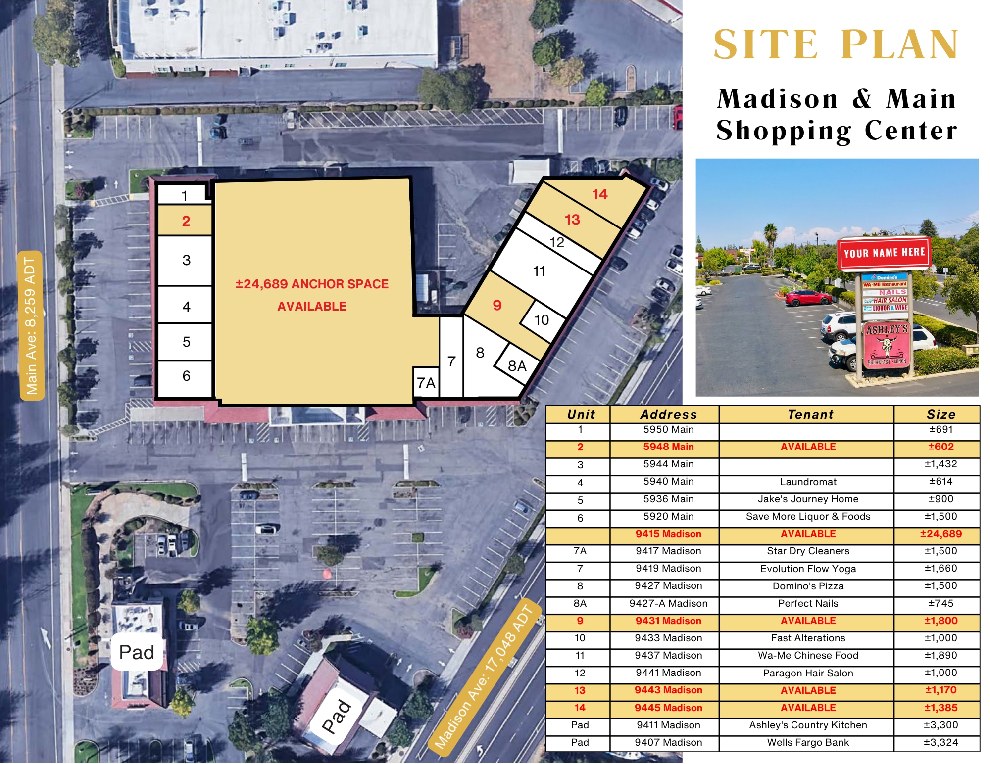 9407-9417 Madison Ave, Orangevale, CA à louer Photo intérieure– Image 1 sur 2