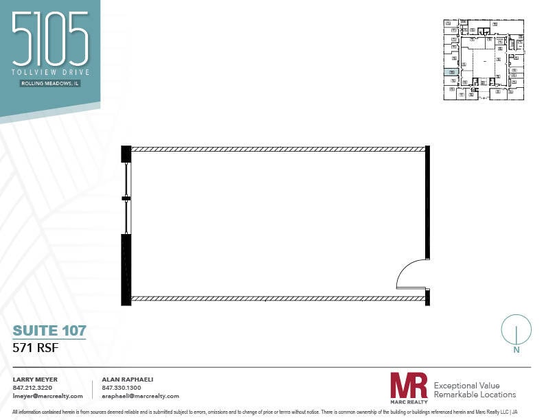 5105 Tollview Dr, Rolling Meadows, IL à louer Plan d’étage– Image 1 sur 1