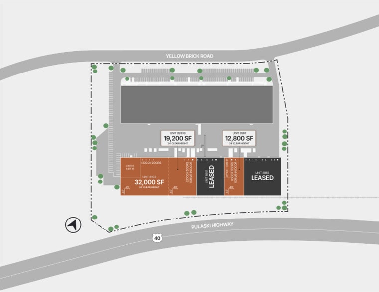 8933-8965 Yellow Brick Rd, Rosedale, MD à louer - Plan de site – Image 2 sur 6