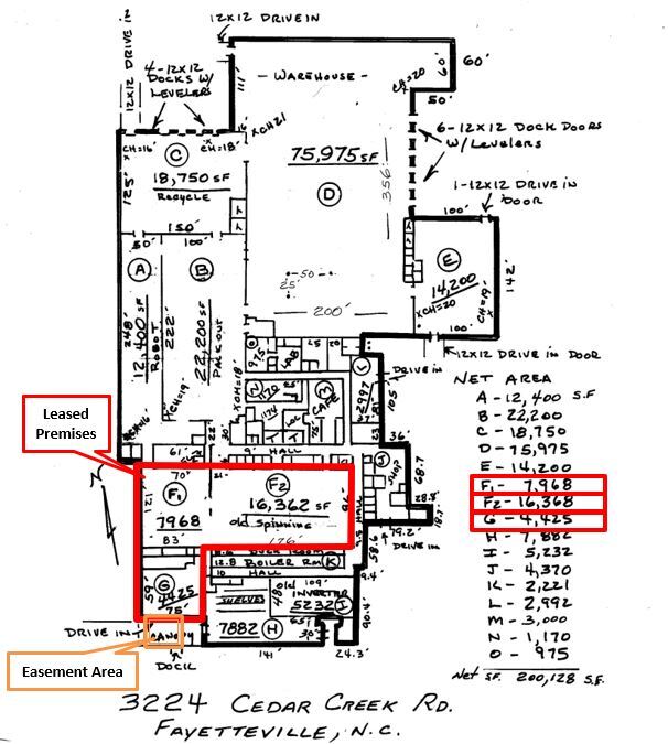 3224 Cedar Creek Rd, Fayetteville, NC à louer Plan d’étage– Image 1 sur 2