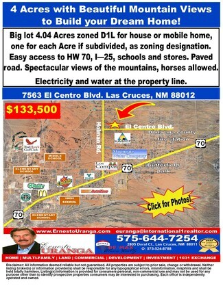 Plus de détails pour 7563 El Centro Boulevard, Las Cruces, NM - Terrain à vendre