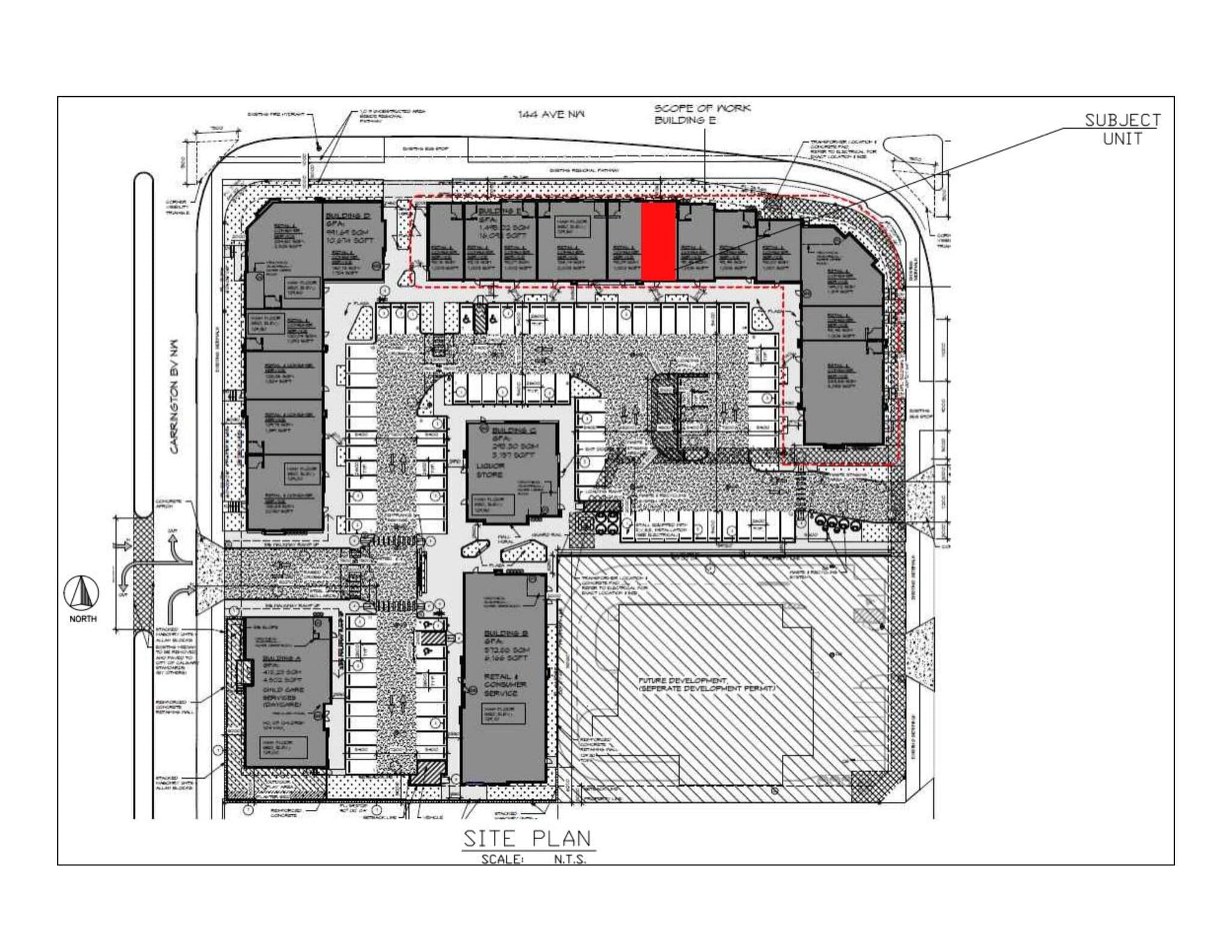 45 Carrington Blvd NW, Calgary, AB à louer Plan de site– Image 1 sur 9