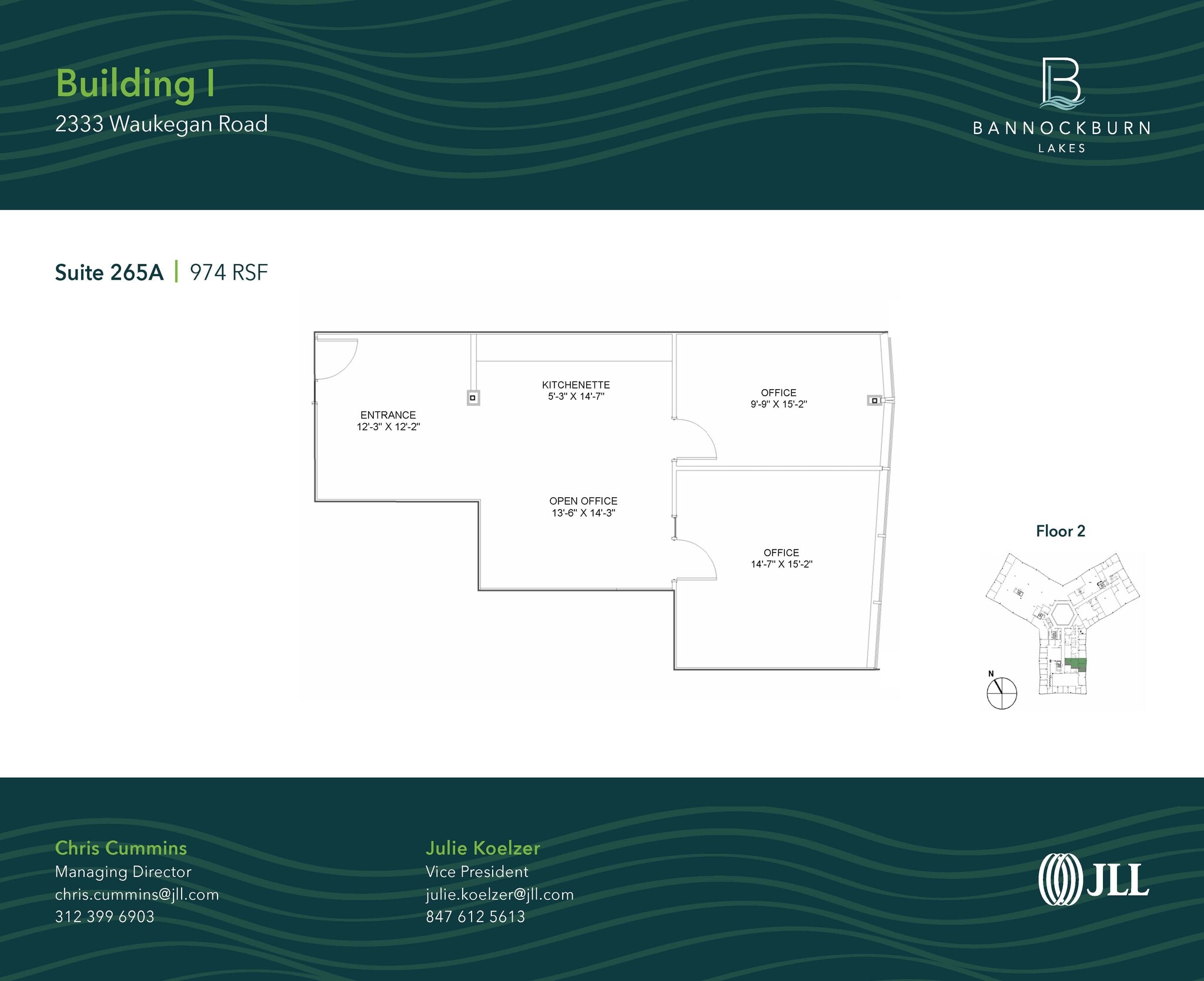 2333 Waukegan Rd, Bannockburn, IL à louer Plan d’étage– Image 1 sur 1