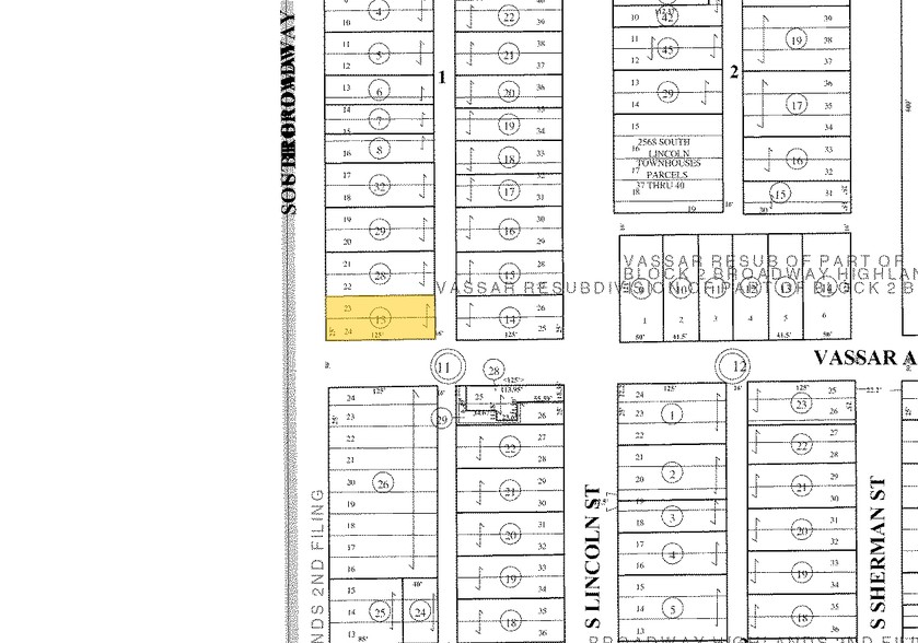 2590-2598 S Broadway, Denver, CO à louer - Plan cadastral – Image 2 sur 2