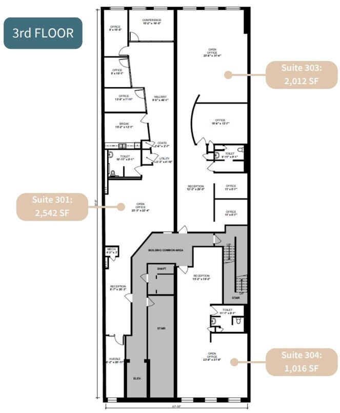 23 W Broad St, Richmond, VA à louer Plan d’étage– Image 1 sur 1