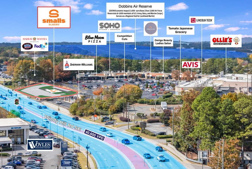 2355 Windy Hill Rd SE, Marietta, GA à vendre - Aérien – Image 3 sur 7