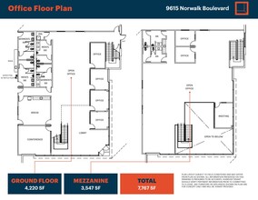 9615 Norwalk Blvd, Santa Fe Springs, CA à louer Plan d’étage– Image 2 sur 3