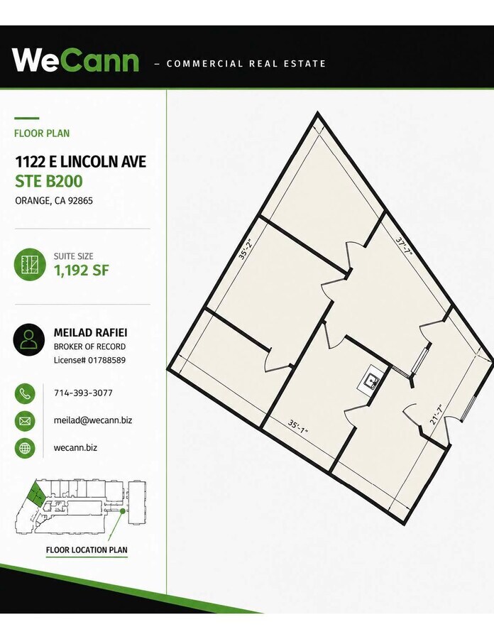 1122 E Lincoln Ave, Orange, CA 92865 - Lot B200 - - Plan d’étage - Image 1 of 4