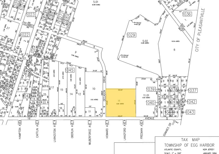 200 Decadon Dr, Egg Harbor Township, NJ à louer - Plan cadastral – Image 2 sur 4