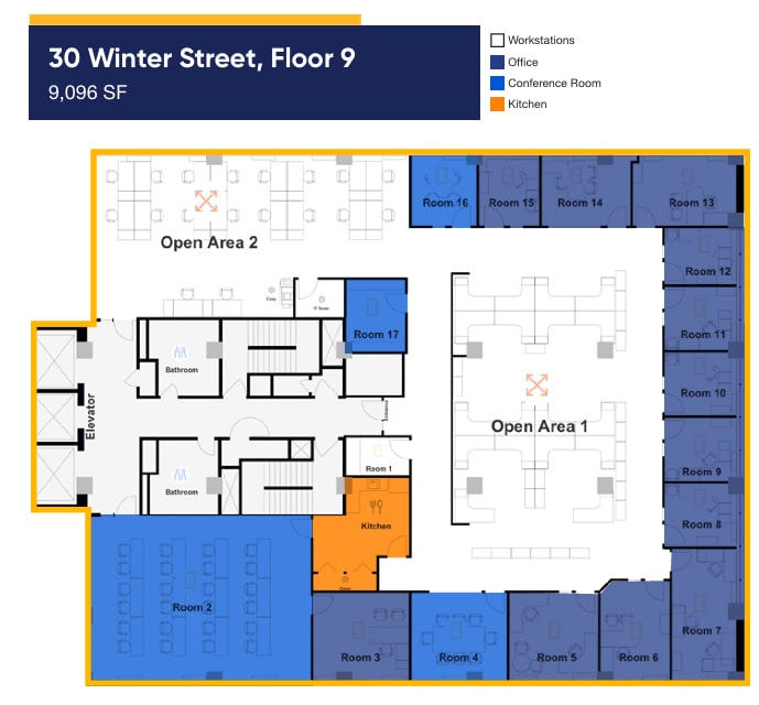30 Winter St, Boston, MA à louer Plan d’étage– Image 1 sur 1