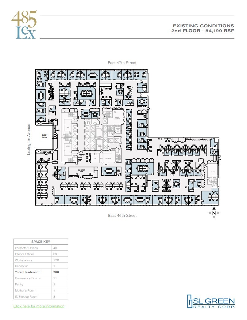 485 Lexington Ave, New York, NY à louer Plan d’étage– Image 1 sur 2