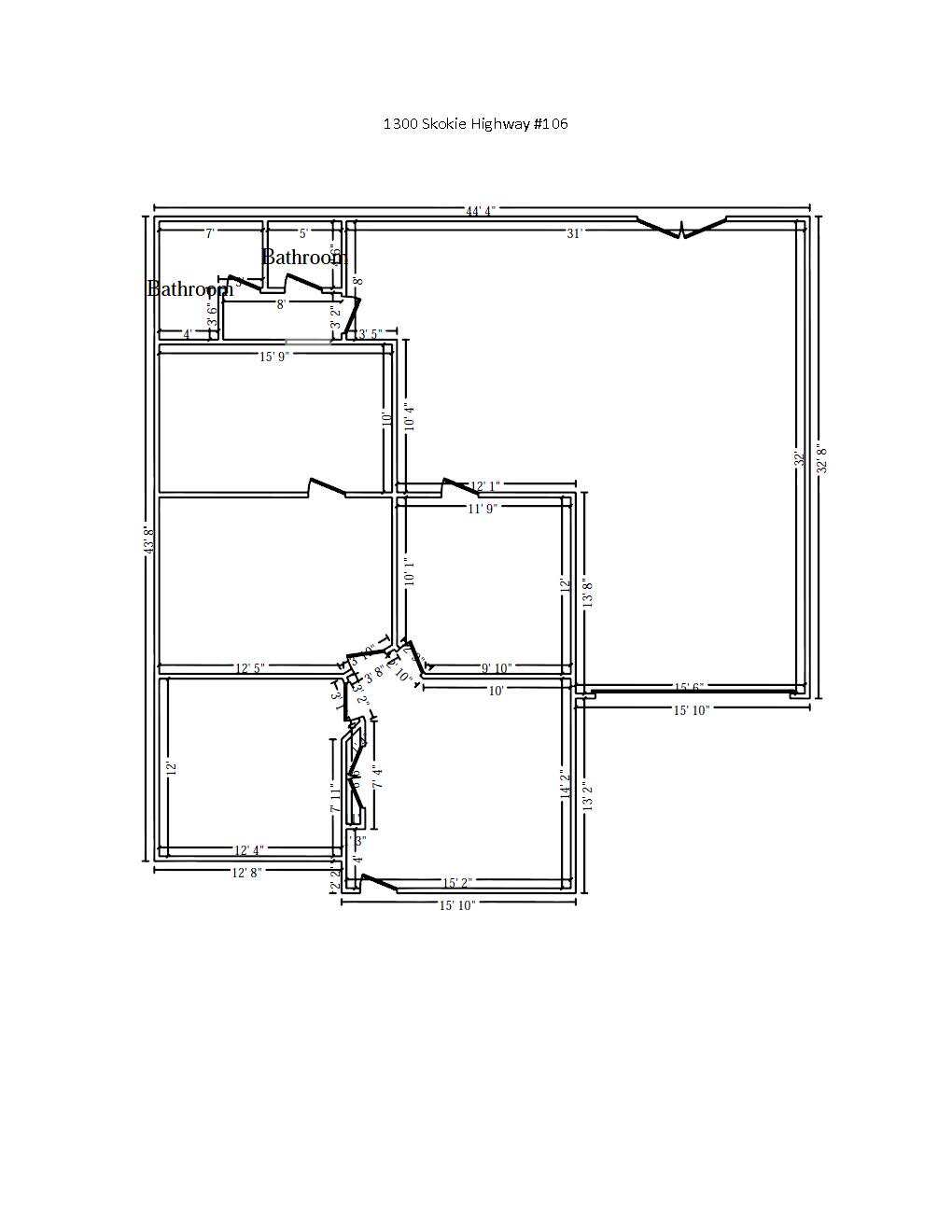 1300 N Skokie Hwy, Gurnee, IL à louer Plan d’étage– Image 1 sur 1
