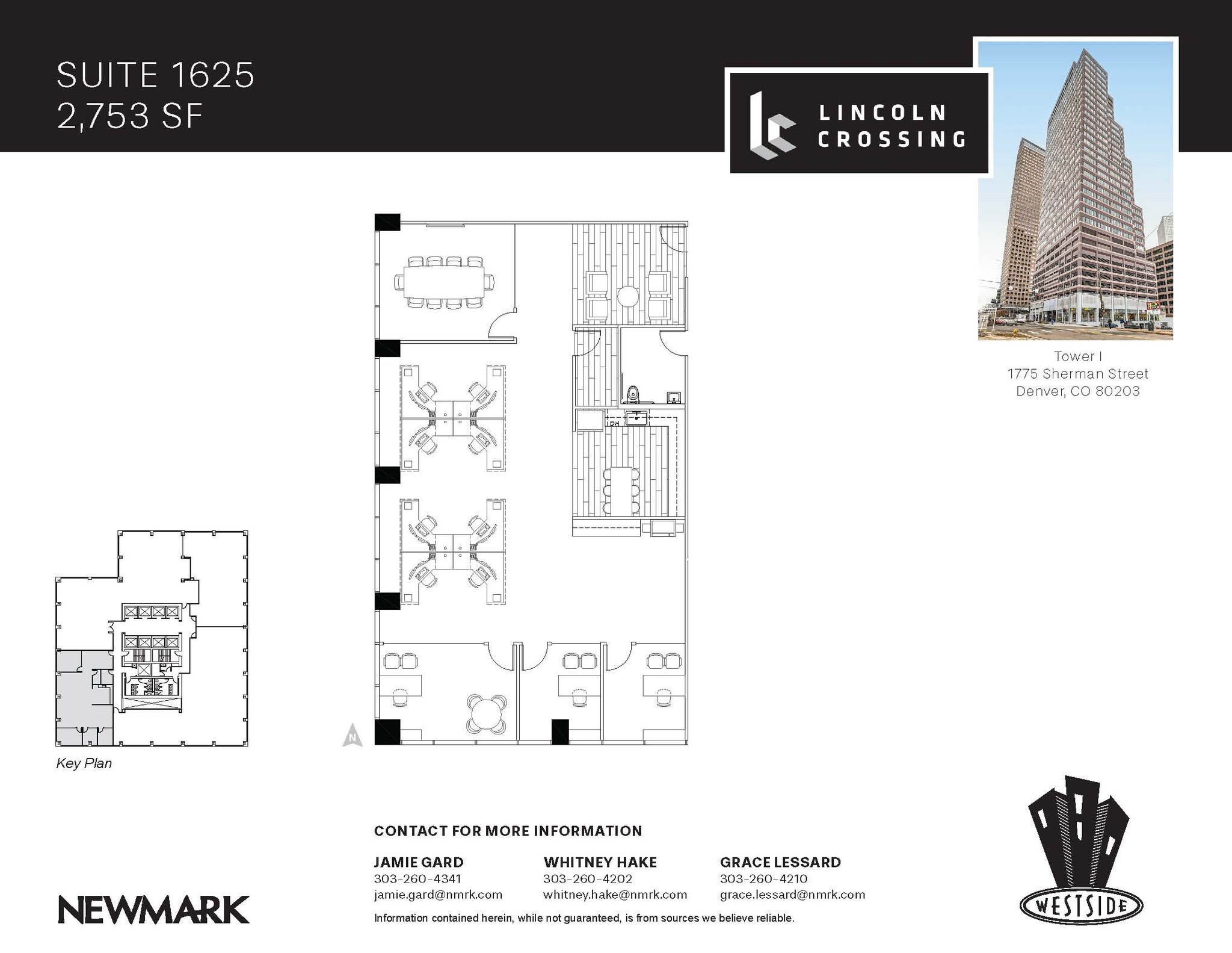 1775 Sherman St, Denver, CO à louer Plan d’étage– Image 1 sur 1