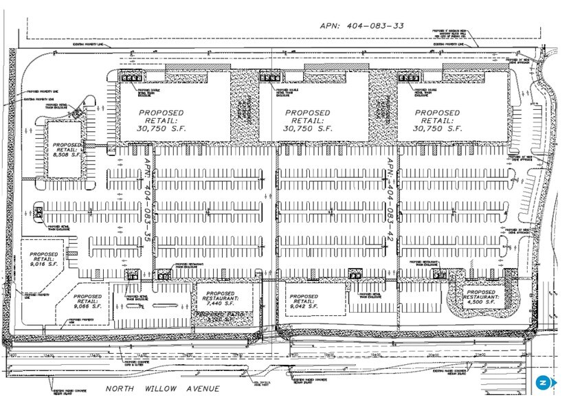 NWC Herndon & Willow Avenues, Fresno, CA à louer - Plan de site – Image 2 sur 2