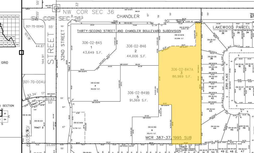 3233 E Chandler Blvd, Phoenix, AZ à louer - Plan cadastral – Image 2 sur 6