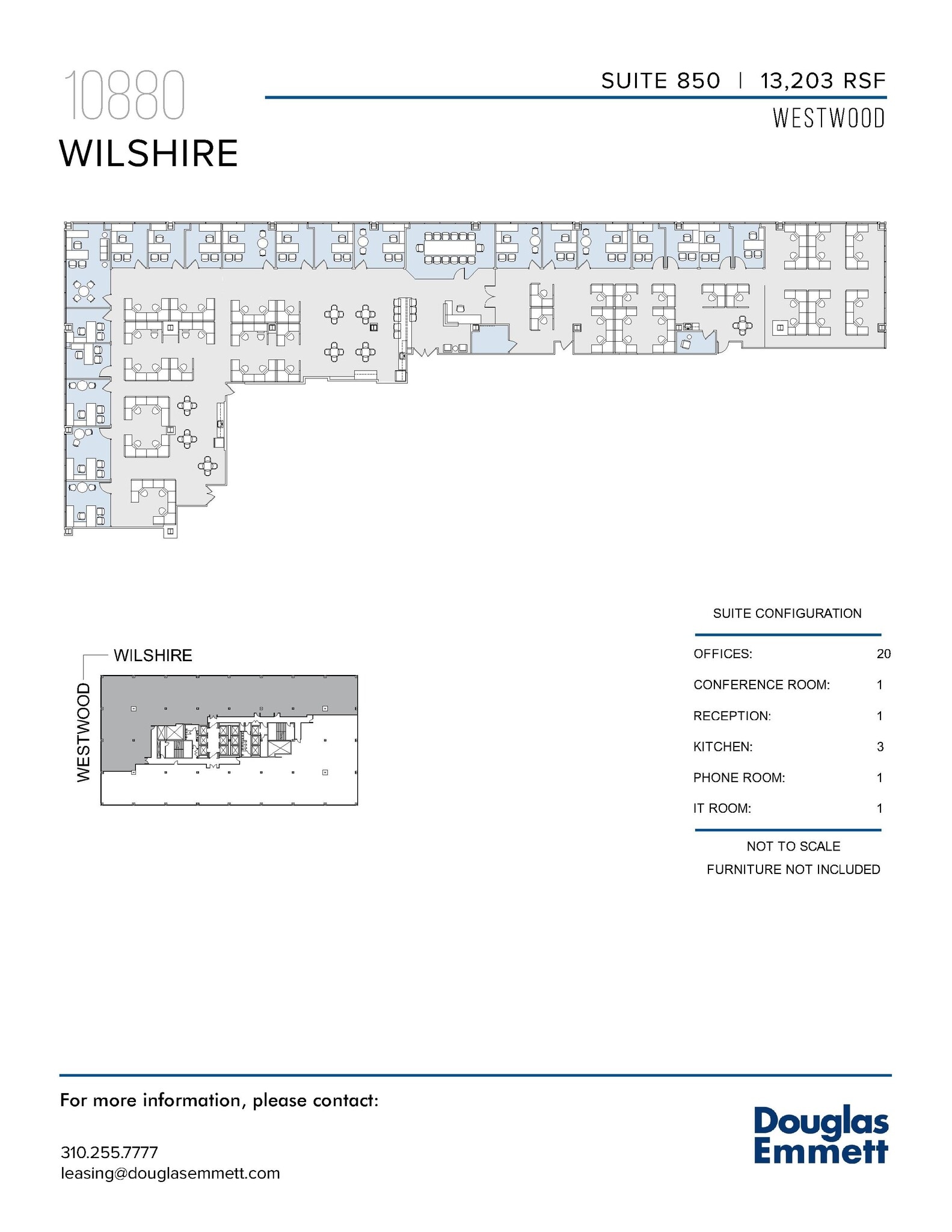 10880 Wilshire Blvd, Los Angeles, CA à louer Plan d’étage– Image 1 sur 1