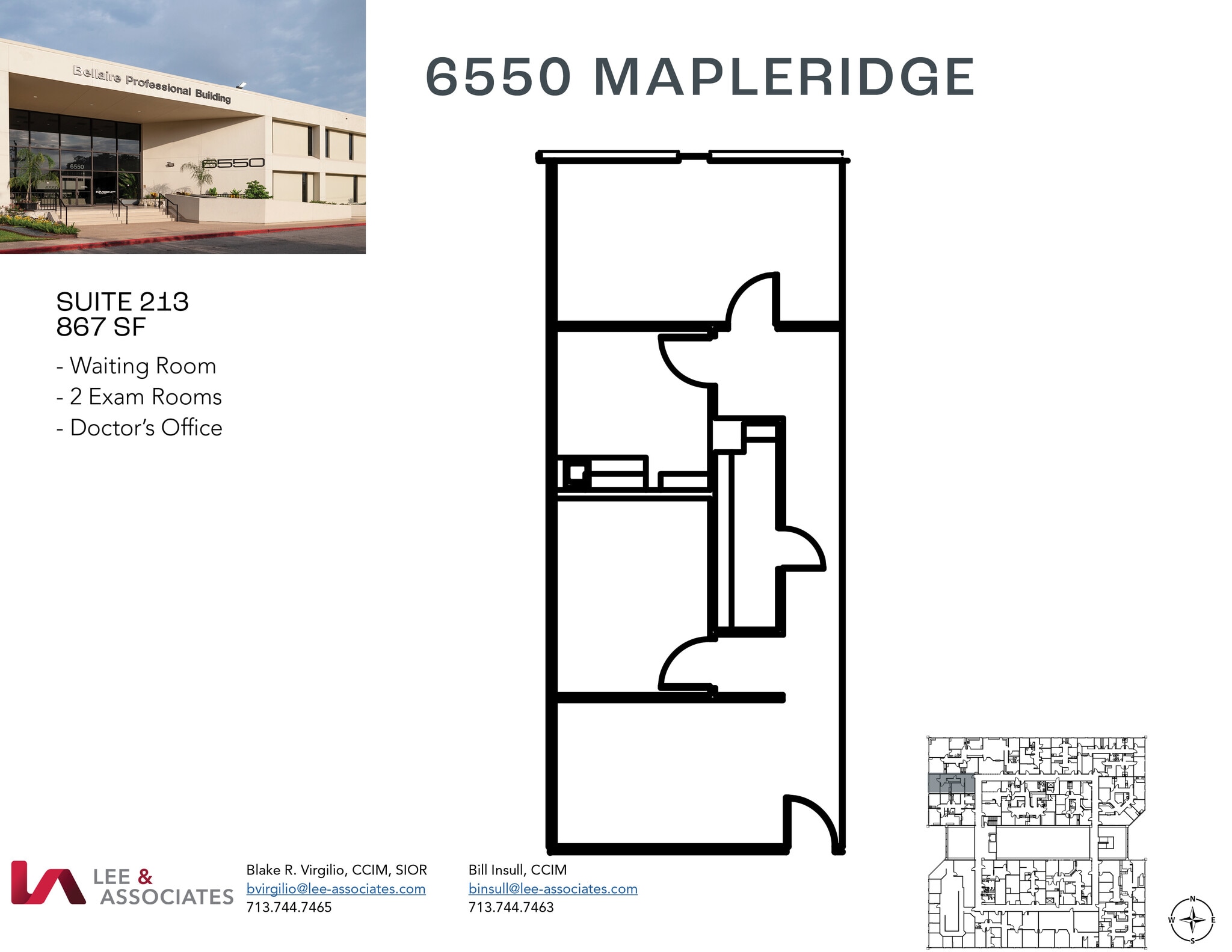 6550 Mapleridge St, Houston, TX à louer Plan d’étage– Image 1 sur 1