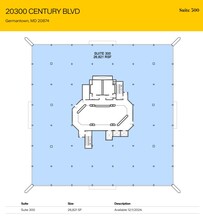 20300 Century Blvd, Germantown, MD à louer Plan d’étage– Image 1 sur 1