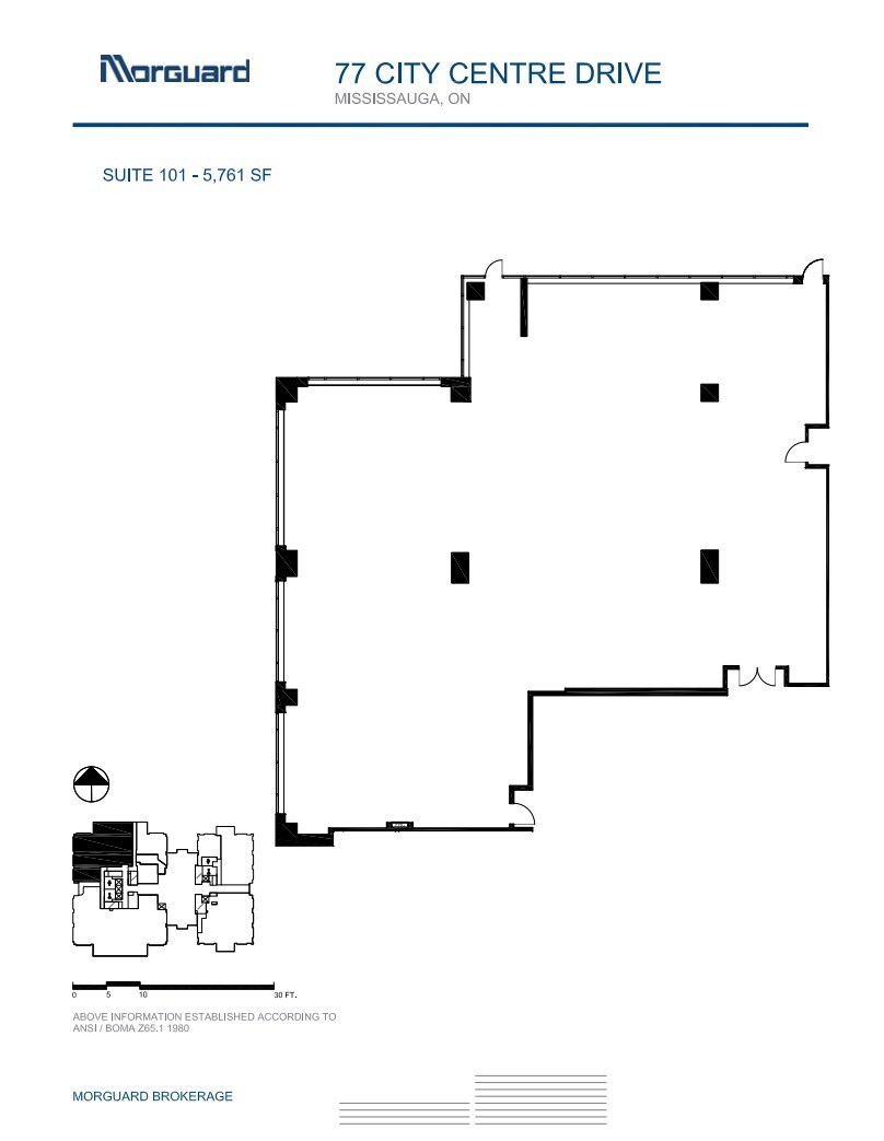 77 City Centre Dr, Mississauga, ON à louer Plan d’étage– Image 1 sur 1