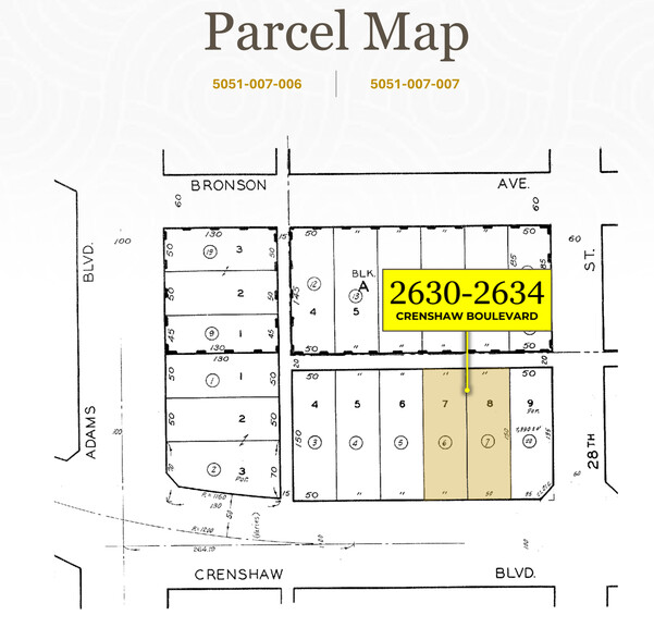 2630-2634 Crenshaw blvd, Los Angeles, CA à vendre - Plan cadastral – Image 3 sur 3