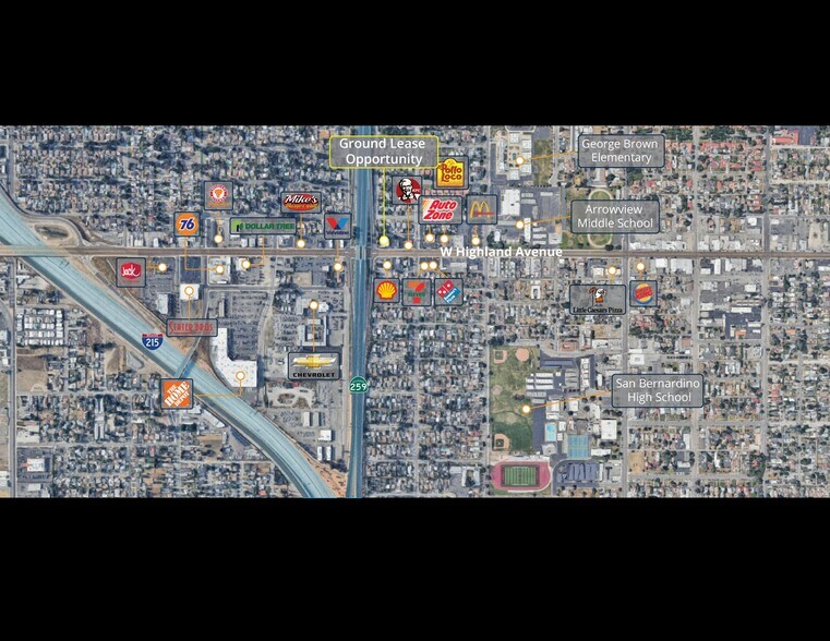 850 W Highland Ave, San Bernardino, CA à louer - Photo de l’immeuble – Image 2 sur 6