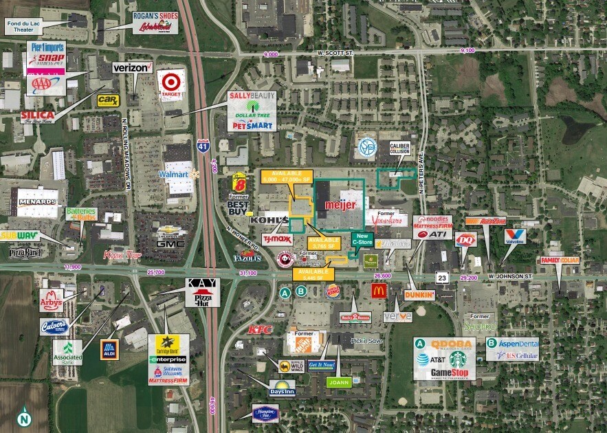 835 W Johnson St, Fond Du Lac, WI à louer Aérien– Image 1 sur 2