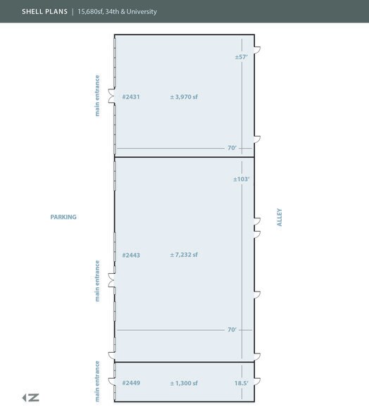 2431-2449 34th St, Lubbock, TX à vendre - Plan d’étage – Image 2 sur 3