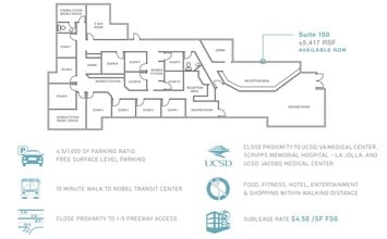 8929 University Center Ln, San Diego, CA à louer Plan d’étage– Image 1 sur 1