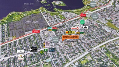 1161-1171 Wellington St, Ottawa, ON à louer Carte– Image 2 sur 2