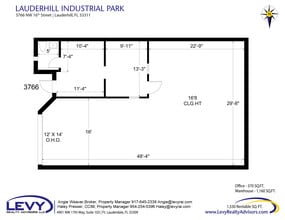 3700-3798 NW 16th St, Lauderhill, FL à louer Plan d’étage– Image 2 sur 2