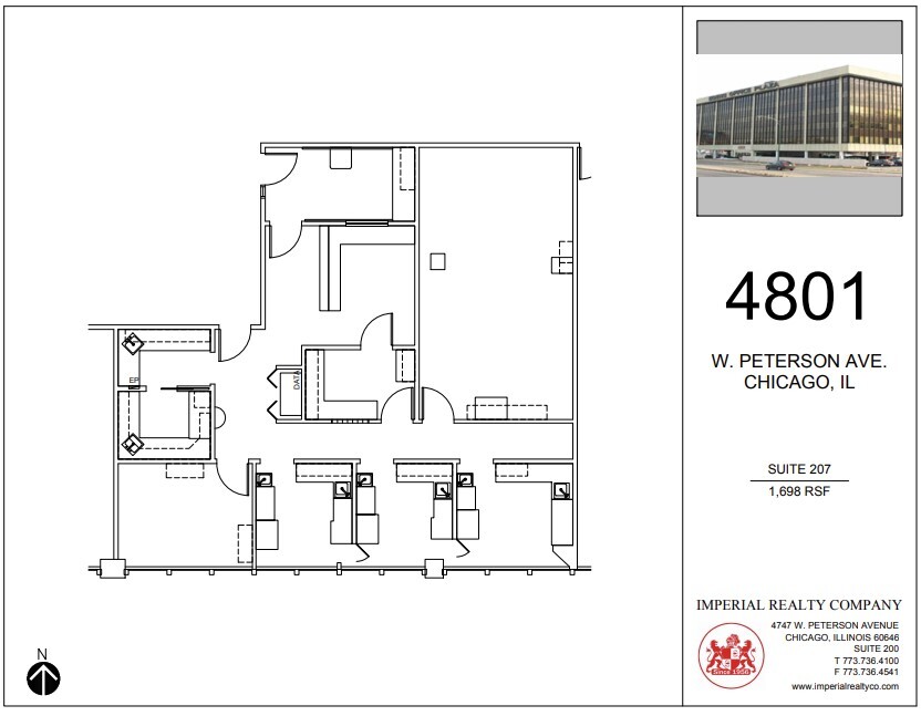 4801 W Peterson Ave, Chicago, IL à louer Plan d’étage– Image 1 sur 5