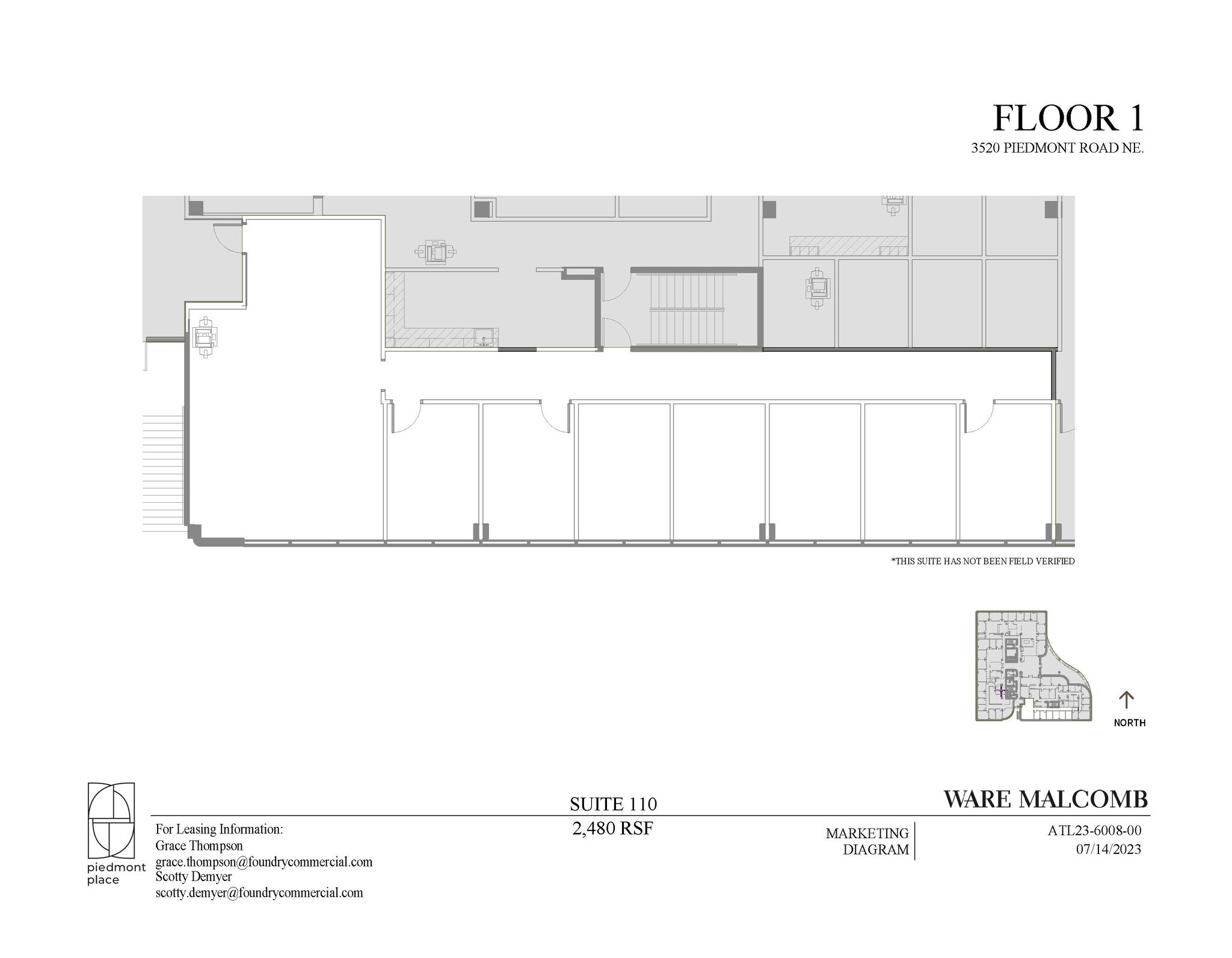 3520 Piedmont Rd NE, Atlanta, GA à louer Plan d’étage– Image 1 sur 1