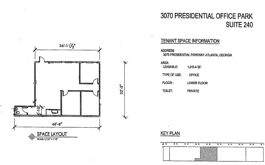 3815 Presidential Pky, Doraville, GA à louer Plan d’étage– Image 1 sur 1