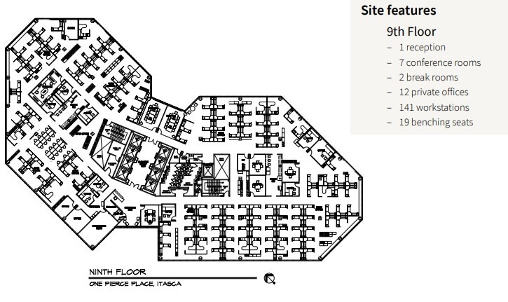 1 Pierce Pl, Itasca, IL à louer Plan d’étage– Image 1 sur 1