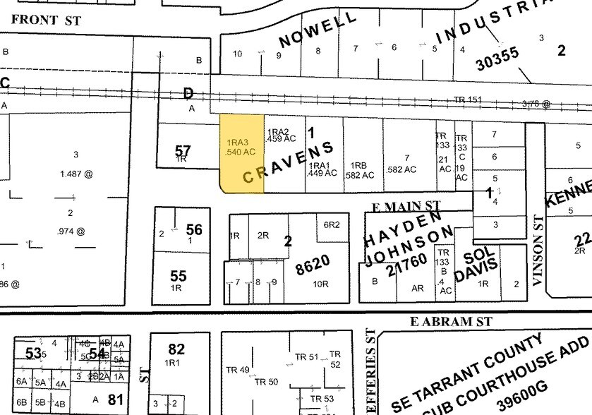 501 E Main St, Arlington, TX à louer - Plan cadastral – Image 3 sur 4